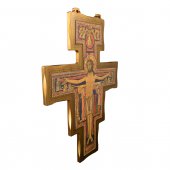 Immagine di 'Croce di San Damiano in legno da appendere - dimensioni 114x83 cm'