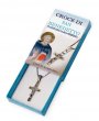 Croce di San Benedetto in acciaio inox con catenina - altezza 3 cm