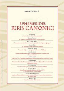 Copertina di 'Ephemerides Iuris Canonici. Anno 60 (2020) n. 2'