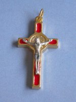 Croce San Benedetto rossa (4 x 2)