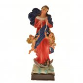 Statua in resina colorata "Maria che scioglie i nodi" - altezza 20 cm
