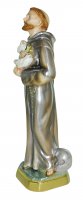 Immagine di 'Statua San Francesco in gesso madreperlato dipinta a mano - 20 cm'