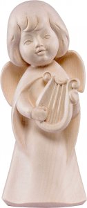 Copertina di 'Statuina dell'angioletto con lira, linea da 11 cm, in legno naturale, collezione Angeli Sognatori - Demetz Deur'