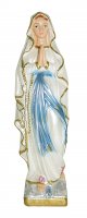 Statua Madonna di Lourdes in gesso madreperlato dipinta a mano - 20 cm