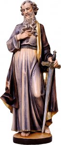 Copertina di 'San Paolo - Demetz - Deur - Statua in legno dipinta a mano. Altezza pari a 40 cm.'