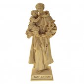 Statua sacra in resina patinata con base "Sant'Antonio di Padova" - altezza 21 cm