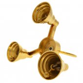 Immagine di 'Gruppo di tre campanelli in ottone dorato - dimensioni 12,5x13 cm'