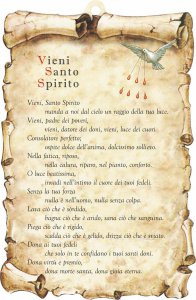 Copertina di 'Tavoletta sagomata "Vieni Santo Spirito"'