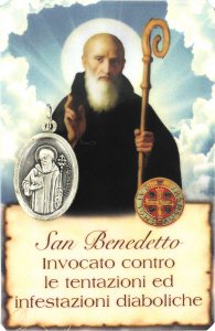 Copertina di 'Card San Benedetto della guarigione in PVC con preghiera e medaglia - 5,5 x 8,5 cm - Italiano'
