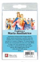 Immagine di 'Medaglia Madonna Ausiliatrice con laccio e preghiera in italiano'