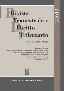 Copertina di 'Rivista Trimestrale di Diritto Tributario  1/2012'