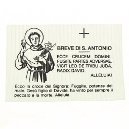 Copertina di 'Breve di Sant'Antonio in tela - dimensioni 6,5x9,5 cm'