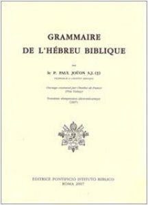 Copertina di 'Grammaire de l'hbreu biblique'