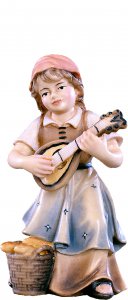 Copertina di 'Bimba con mandolino H.K. - Demetz - Deur - Statua in legno dipinta a mano. Altezza pari a 11 cm.'