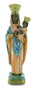 Copertina di 'Statua Madonna di Czestochowa in gesso madreperlato dipinta a mano - 35 cm'