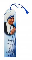 Segnalibro Madre Teresa di Calcutta a forma di cupola con fiocchetto - 5,5 x 22,5 cm