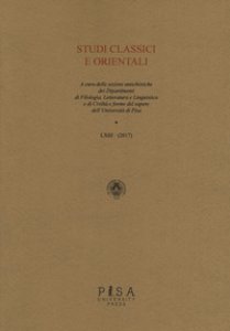 Copertina di 'Studi classici e orientali (2017)'