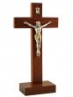 Croce in legno con base e corpo in metallo