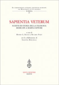 Copertina di 'Sapientia veterum. Studi di storia della filosofia dedicati a Marta Fattori'