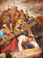Immagine di 'Set 15 quadretti canvas "Via Crucis" - dimensioni 18x26 cm'