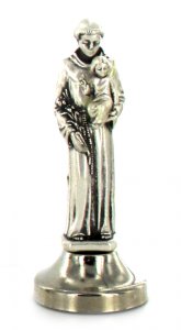 Copertina di 'Statuetta Sant'Antonio in metallo argentato con calamita - 5 cm'