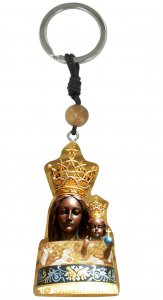 Copertina di 'Portachiavi Madonna di Loreto in ulivo con grano e immagine serigrafata'