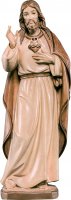 Statua del Sacro Cuore di Ges� in stile classico in legno, 3 toni di marrone, linea da 30 cm - Demetz Deur