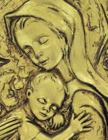 Immagine di 'Quadro Madonna con Bambino ovale in resina dipinta a mano - Bassorilievo - 7,5 x 10 cm'