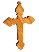 Immagine di 'Croce in legno d'ulivo "Quattro Evangelisti" - altezza 11 cm'