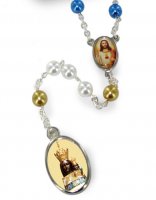 Immagine di 'Rosario imitazione perla vetro  6 mm Madonna di Loreto con scatola'