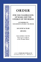 Order for the celebration mass and liturgy hours 2015-2016 - Autori vari