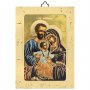 Icona a sbalzo con cornice dorata "Sacra Famiglia" - dimensioni 14x10 cm