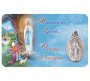 Card medaglia Madonna di Lourdes (10 pezzi)