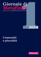 Giornale di metafisica. 1/2014: Comunità e pluralià.