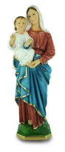 Copertina di 'Statua Madonna con bambino in gesso dipinta a mano - 40 cm'