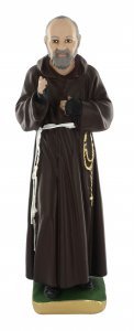 Copertina di 'Statua Padre Pio in gesso dipinta a mano - 30 cm'