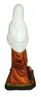 Immagine di 'Statua da esterno di Santa Bernardetta in materiale infrangibile, dipinta a mano, da 32 cm'