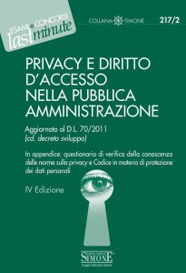 Copertina di 'Privacy e diritto d'accesso nella Pubblica Amministrazione'
