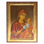 Icona in legno "Madonna col bambino"