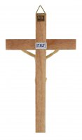 Immagine di 'Crocifisso da parete in legno con Cristo in plastica - 13 cm'