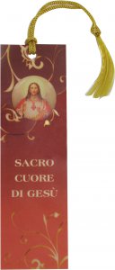 Copertina di 'Segnalibro in pvc con resina del Sacro Cuore di Ges e preghiera'