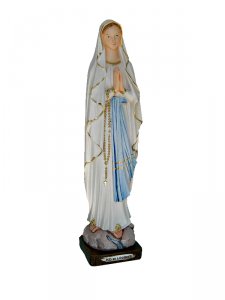 Copertina di 'Statua in resina dipinta a mano "Madonna di Lourdes" - altezza 42,5 cm'