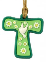 Croce Tau colorata per la Confessione (verde)