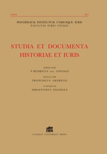 Copertina di 'Studia et documenta historiae et iuris'