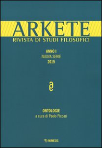 Copertina di 'Arkete. Rivista di studi filosofici. Nuova serie (2015)'