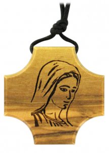 Copertina di 'Croce volto di Maria Santissima in legno di ulivo con incisione'