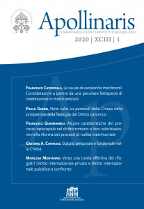 Copertina di 'Apollinaris. 2020/XCIII/1'