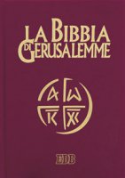 La Bibbia di Gerusalemme (copertina in pelle color rosso bordeaux e taglio oro)