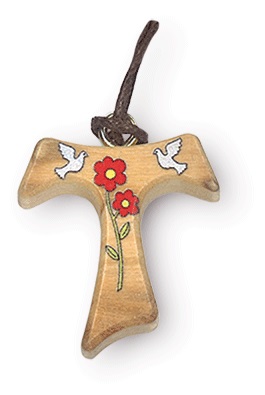 Croce Tau in Legno di Ulivo 2,5 cm.