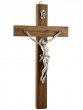 Crocifisso in legno di noce e Cristo in metallo - altezza 21 cm